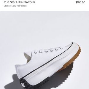 Converse White Run Star Hike Platform Shoes